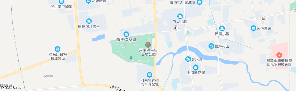 驻马店置地公园_公交站地图_驻马店公交_妙搜公交查询2025