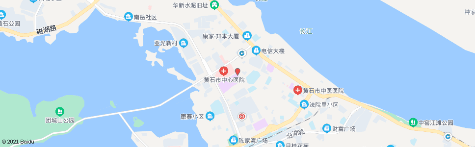 黄石中心医院(中兴数码城)_公交站地图_黄石公交_妙搜公交查询2024