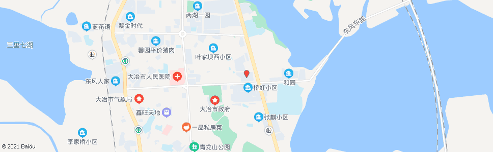 黄石两湖天下(东风东路)_公交站地图_黄石公交_妙搜公交查询2024