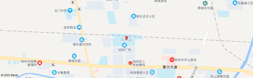 荆州长大沙市区_公交站地图_荆州公交_妙搜公交查询2024