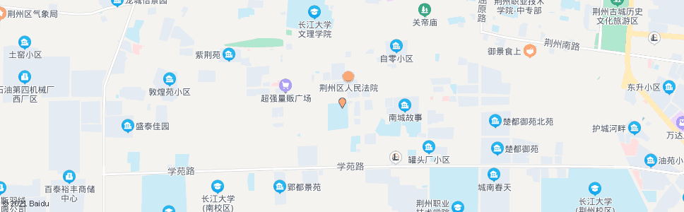 荆州高级技工学校_公交站地图_荆州公交_妙搜公交查询2024