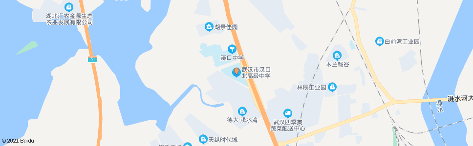 武汉新十公路汉口北高级中学_公交站地图_武汉公交_妙搜公交查询2024