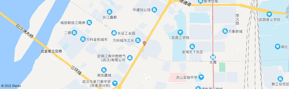 武汉白沙洲大道罗家村_公交站地图_武汉公交_妙搜公交查询2024