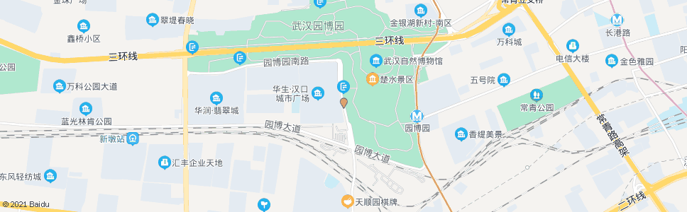 武汉园博园西路园博园南门_公交站地图_武汉公交_妙搜公交查询2024