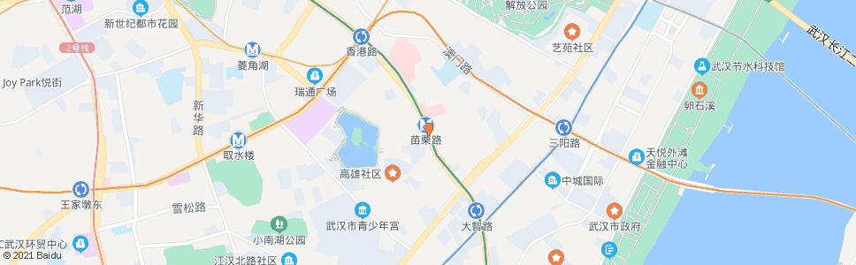 武汉香港路地铁苗栗路站_公交站地图_武汉公交_妙搜公交查询2024