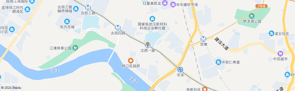 武汉汉西一路_公交站地图_武汉公交_妙搜公交查询2024