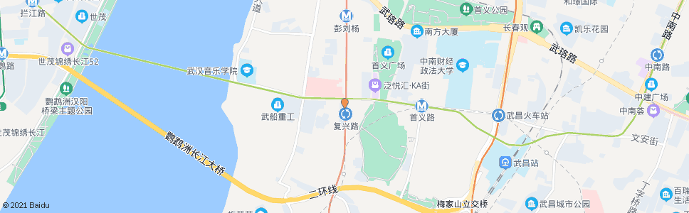 武汉复兴路站_公交站地图_武汉公交_妙搜公交查询2024