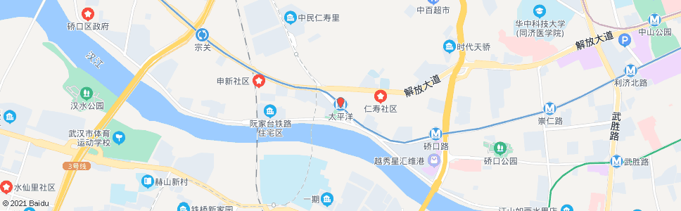 武汉汉西路地铁太平洋站_公交站地图_武汉公交_妙搜公交查询2024