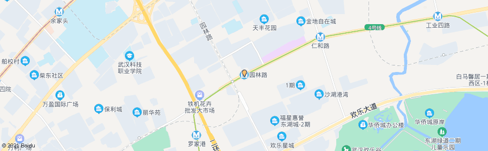 武汉园林路126街_公交站地图_武汉公交_妙搜公交查询2024