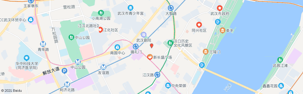 武汉铭新街南京路_公交站地图_武汉公交_妙搜公交查询2024