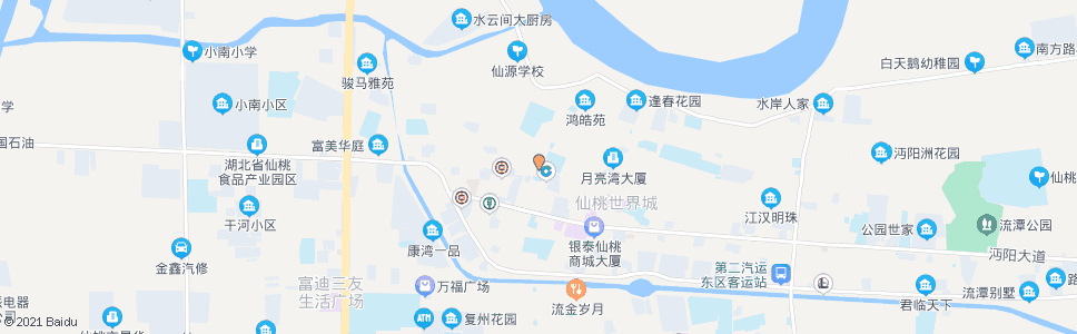 仙桃交通路菜场_公交站地图_仙桃公交_妙搜公交查询2024