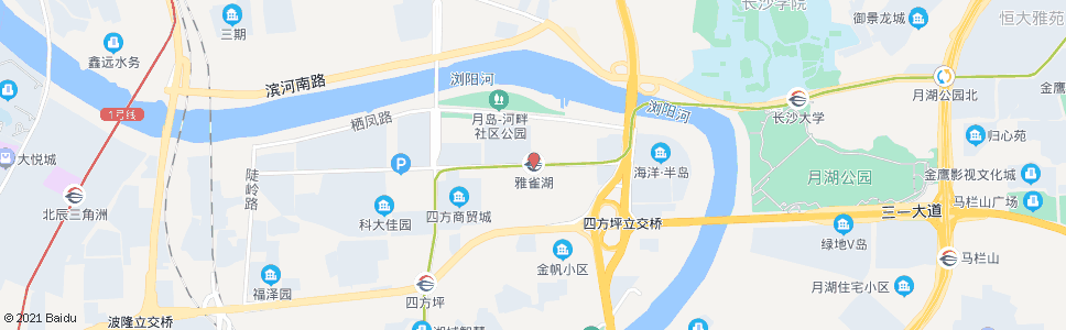 长沙雅雀湖_公交站地图_长沙公交_妙搜公交查询2024
