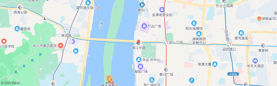 长沙湘江中路站_公交站地图_长沙公交_妙搜公交查询2024