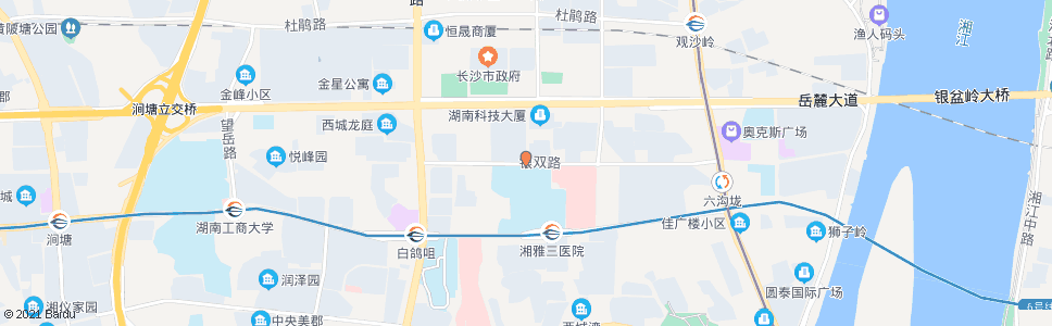 长沙银双路双塘路口_公交站地图_长沙公交_妙搜公交查询2024