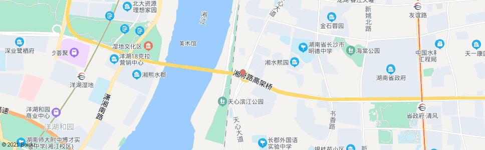 长沙湘府路大桥东公交首末站_公交站地图_长沙公交_妙搜公交查询2024