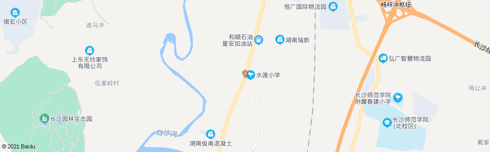 长沙水渡河小学_公交站地图_长沙公交_妙搜公交查询2024