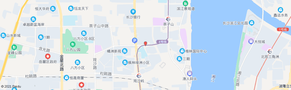 长沙观沙岭路含光路口_公交站地图_长沙公交_妙搜公交查询2024