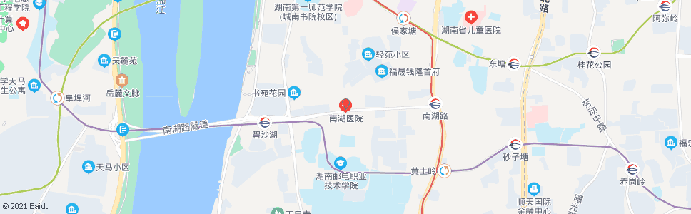 长沙长坡(南湖医院)_公交站地图_长沙公交_妙搜公交查询2024
