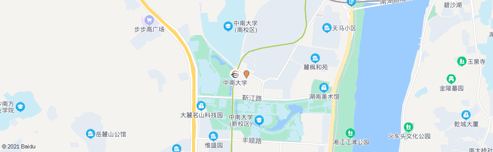长沙中南大学(清水路)_公交站地图_长沙公交_妙搜公交查询2024