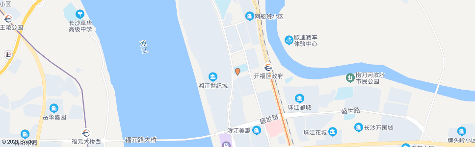 长沙江湾路西_公交站地图_长沙公交_妙搜公交查询2024