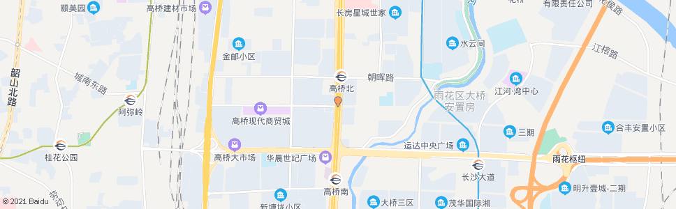 长沙高桥大市场东_公交站地图_长沙公交_妙搜公交查询2024