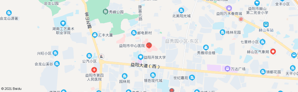 益阳中心医院后门_公交站地图_益阳公交_妙搜公交查询2024