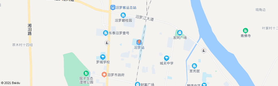 岳阳汨罗火车站(站前路)_公交站地图_岳阳公交_妙搜公交查询2024