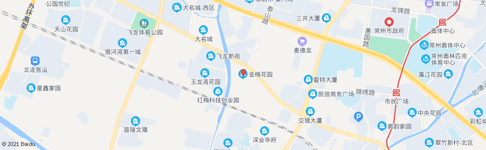 常州金梅花园(飞龙路泰山路)_公交站地图_常州公交_妙搜公交查询2025