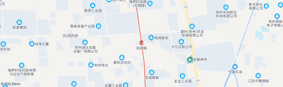 常州阳湖路(X206)_公交站地图_常州公交_妙搜公交查询2025