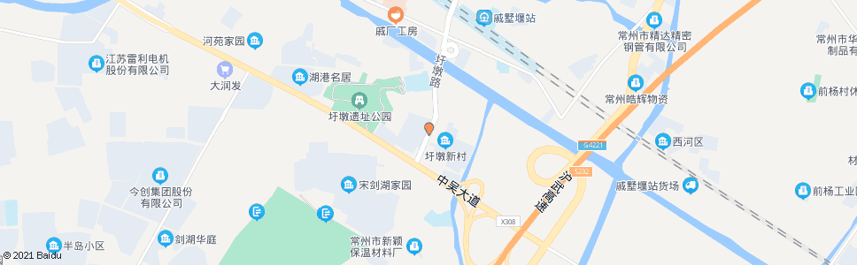 常州中吴大道圩墩路(圩墩新村)_公交站地图_常州公交_妙搜公交查询2025