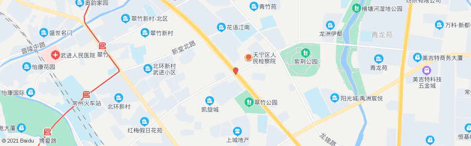 常州龙城大道竹林路_公交站地图_常州公交_妙搜公交查询2025