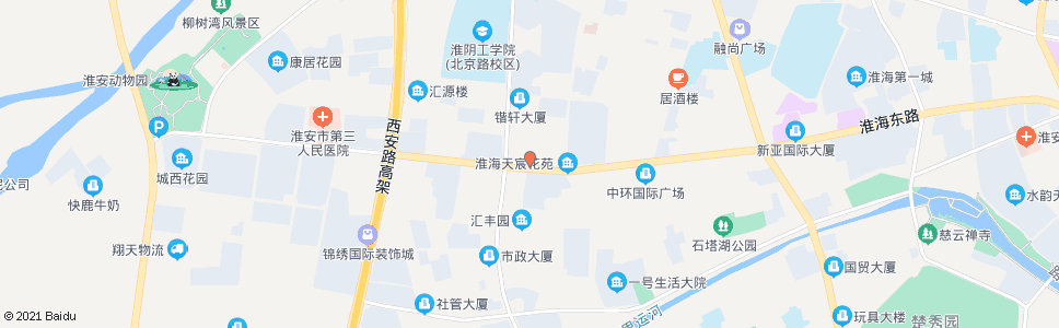 淮安西园饭店_公交站地图_淮安公交_妙搜公交查询2024