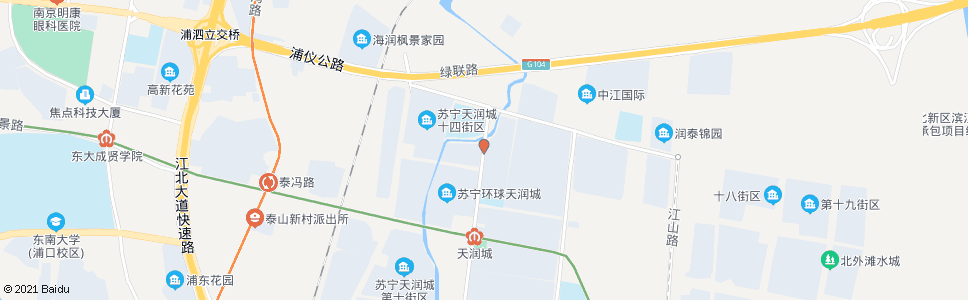 南京百润路北_公交站地图_南京公交_妙搜公交查询2024