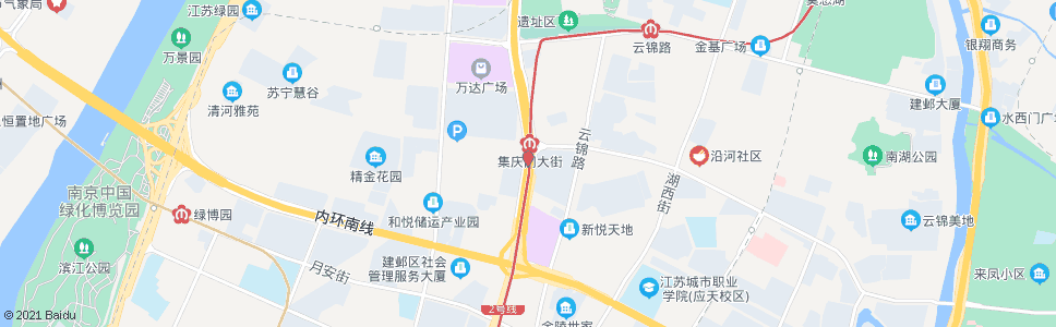 南京江东中路集庆门大街_公交站地图_南京公交_妙搜公交查询2024