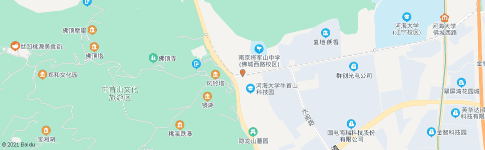 南京牛首山风景区东_公交站地图_南京公交_妙搜公交查询2024