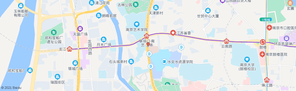 南京虎踞路草场门_公交站地图_南京公交_妙搜公交查询2024