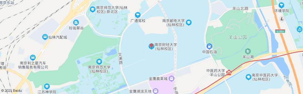 南京南京财经大学_公交站地图_南京公交_妙搜公交查询2024