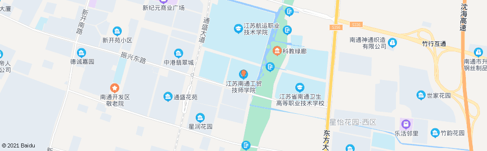 南通工贸技师学院_公交站地图_南通公交_妙搜公交查询2024