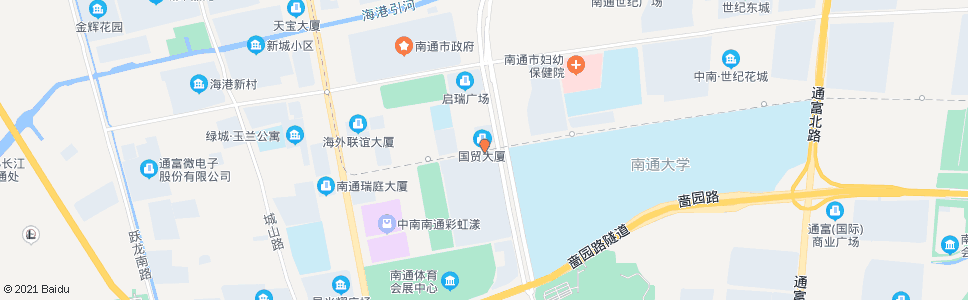 南通崇川路园林路西_公交站地图_南通公交_妙搜公交查询2024