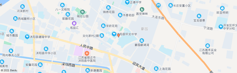 宿迁怀文中学东校区_公交站地图_宿迁公交_妙搜公交查询2024