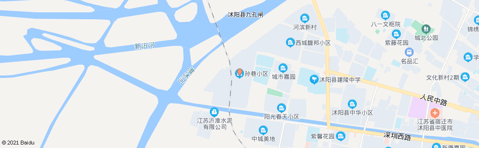 宿迁孙巷小区_公交站地图_宿迁公交_妙搜公交查询2025