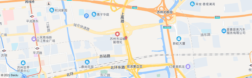 苏州上高路(驾驶员培训中心)_公交站地图_苏州公交_妙搜公交查询2024