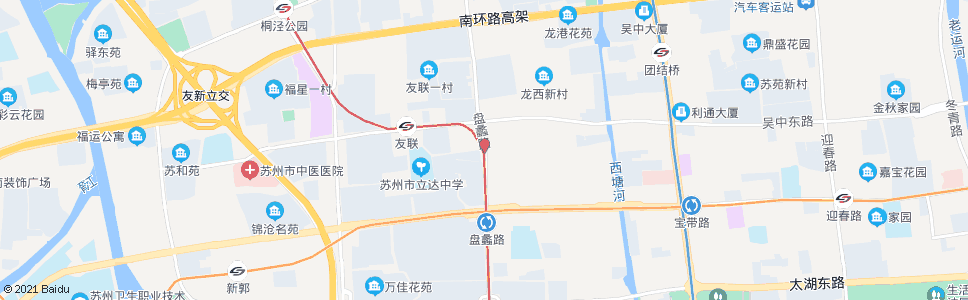 苏州盘蠡路吴中西路南_公交站地图_苏州公交_妙搜公交查询2025