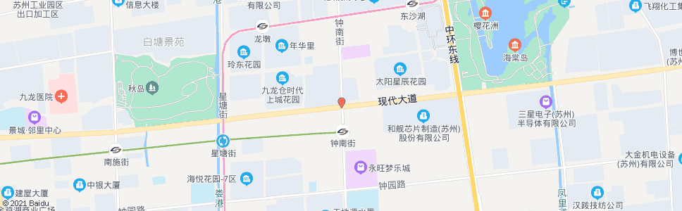 苏州现代大道钟南街东_公交站地图_苏州公交_妙搜公交查询2025