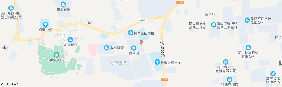 苏州锦溪小学_公交站地图_苏州公交_妙搜公交查询2025