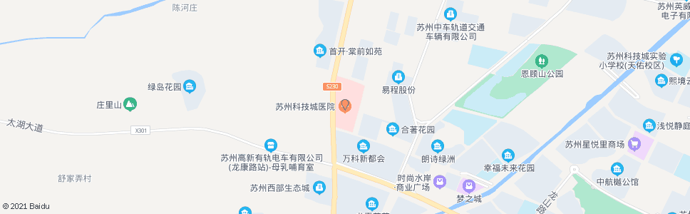 苏州科技城医院_公交站地图_苏州公交_妙搜公交查询2024