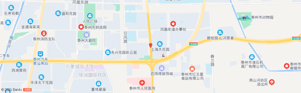 泰州上海大花园_公交站地图_泰州公交_妙搜公交查询2024