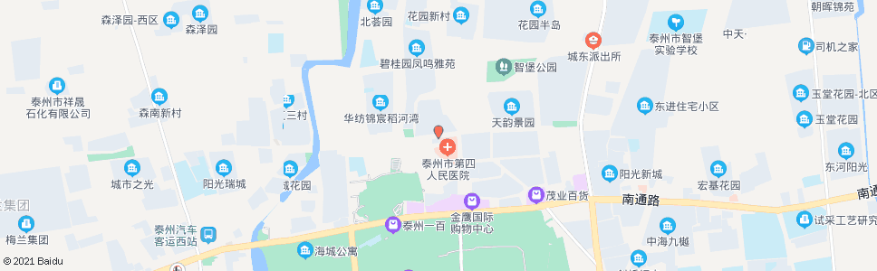 泰州泰州市第四人民医院_公交站地图_泰州公交_妙搜公交查询2024