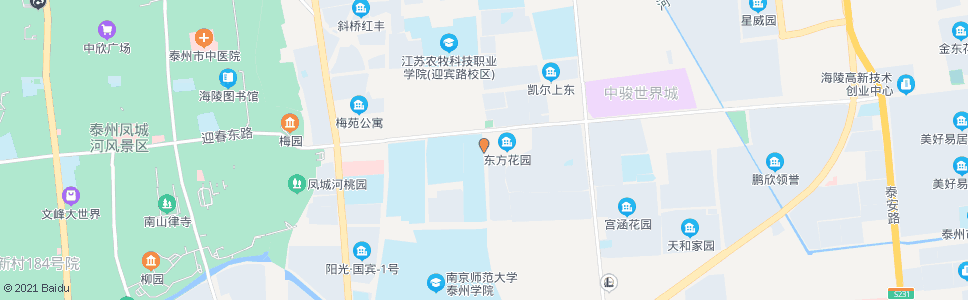 泰州东方花园(西门)_公交站地图_泰州公交_妙搜公交查询2024