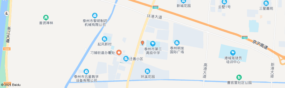 泰州环溪小学_公交站地图_泰州公交_妙搜公交查询2024